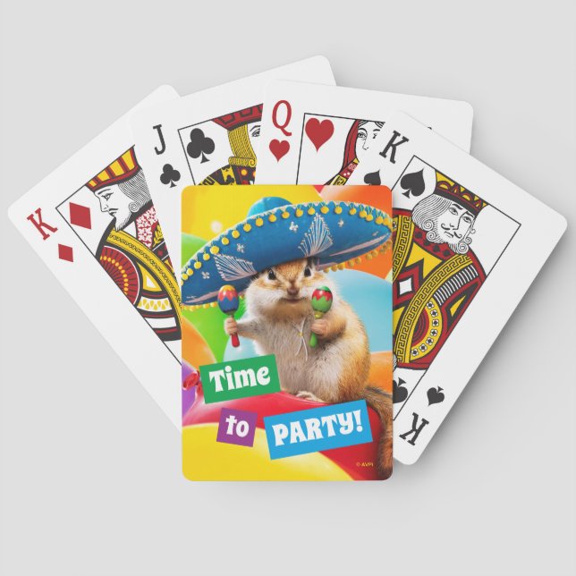 Jeu De Cartes Parti Chipmunk En Sombrero (dos)