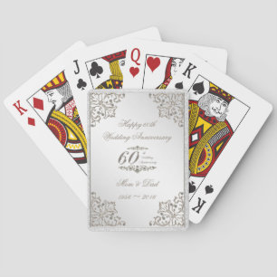 Jeu De Cartes Parties scintillant 60e anniversaire du Mariage de