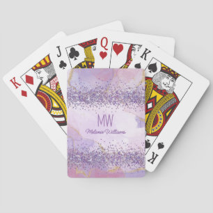 Jeu De Cartes Parties scintillant Abstraite d'aquarelle d'encre