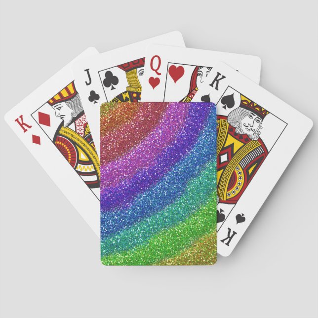 Jeu De Cartes Parties scintillant arc-en-ciel (dos)
