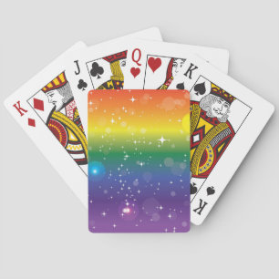 Jeu De Cartes Parties scintillant arc-en-ciel LGBTQ+ Fierté Joue