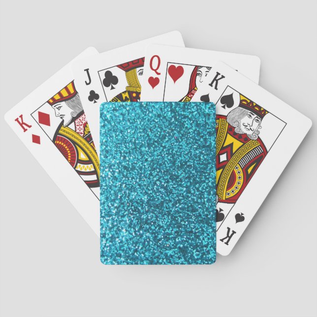 Jeu De Cartes Parties scintillant Bleue Faux (dos)