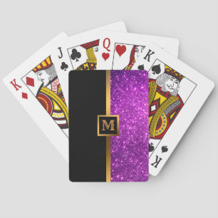 Jeu De Cartes Parties scintillant de luxe violet or