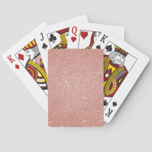 Jeu De Cartes Parties scintillant et étincelle rose Rose Gold