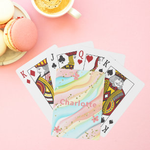 Jeu De Cartes Parties scintillant florale moderne tendance perso