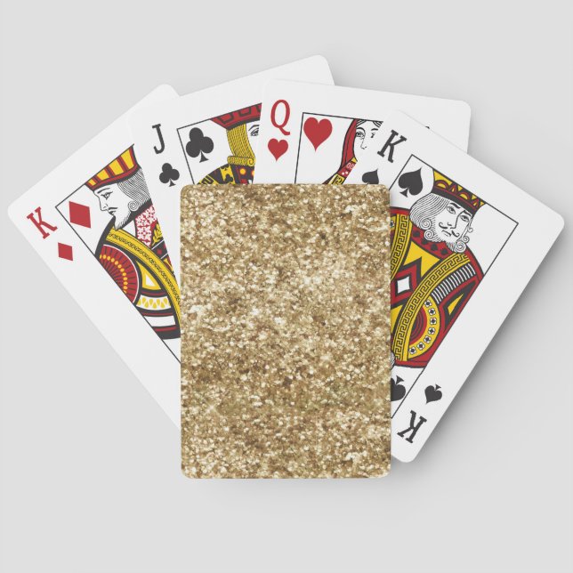 Jeu De Cartes Parties scintillant Gold Confetti (dos)