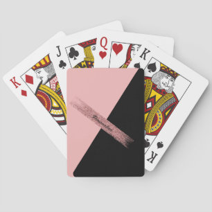 Jeu De Cartes Parties scintillant noire rose tendance glamour ch