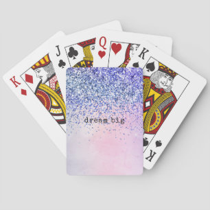 Jeu De Cartes Parties scintillant Ombre bleu violet