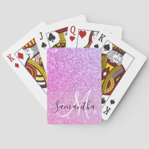 Jeu De Cartes Parties scintillant rose moderne étincelles Nom pe