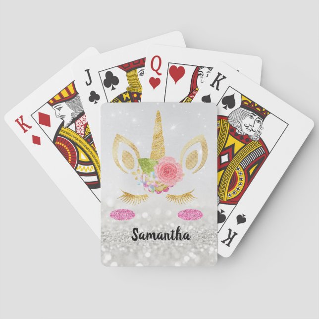 Jeu De Cartes Parties scintillant Unicorn (dos)