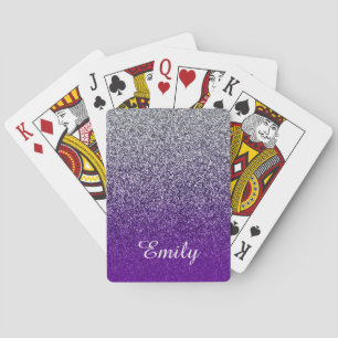 Jeu De Cartes Parties scintillant violet argenté Ombre personnal