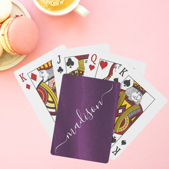 Jeu De Cartes Parties scintillant violet Shimmer Personnalisé No (Créateur téléchargé)