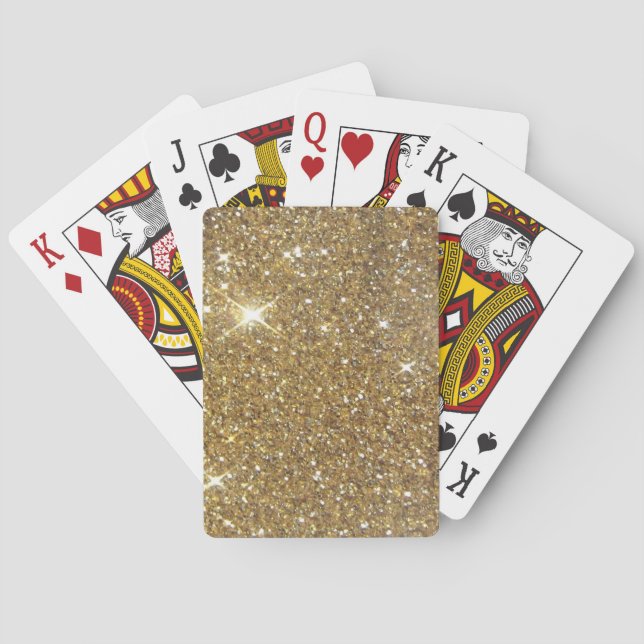 Jeu De Cartes Parties scintillantes de luxe d'or - image (dos)