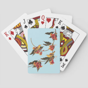 Jeu De Cartes Paruline jaune Songbirds sur Flower Crossvine