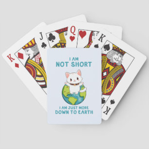 Jeu De Cartes Pas court, juste vers la terre - Humour de chat