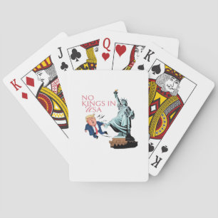 Jeu De Cartes Pas de rois aux USA Statue donnant un coup de pied