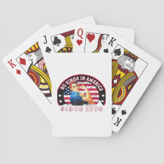 Jeu De Cartes Pas de rois en Amérique depuis 1776 Drapeau USA Sa