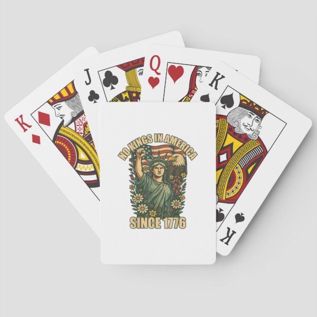 Jeu De Cartes Pas De Rois En Amérique Statue De La Justice Pour  (dos)