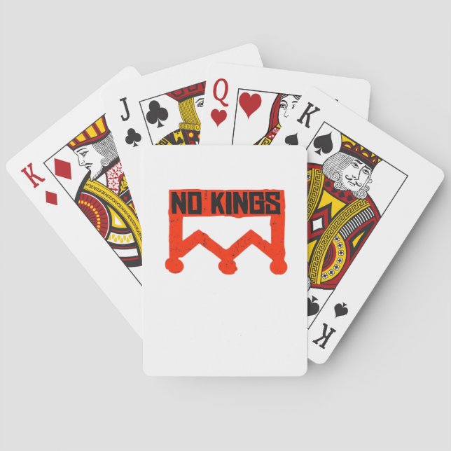 Jeu De Cartes Pas de rois Protestation Graphique Couronne Grunge (dos)