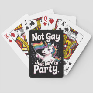 Jeu De Cartes Pas Gay juste ici pour faire la fête LGBTQ Gay pri