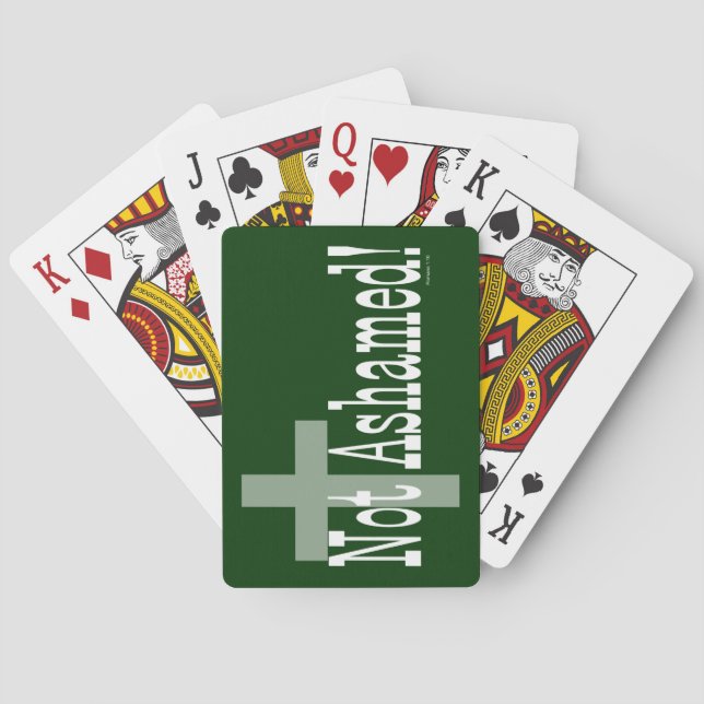 Jeu De Cartes Pas Honte ! Romains 1:16 (avec Croix) (dos)