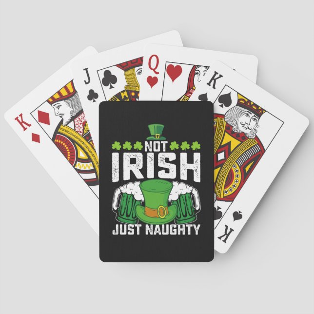 Jeu De Cartes Pas Irlandais Juste Naughty Funny St Patrick's Day (dos)