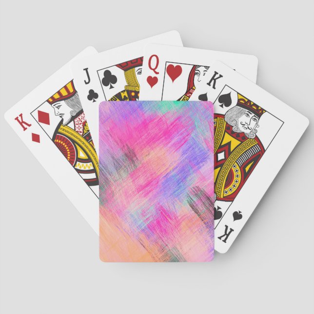 Jeu De Cartes Pastel Colorful Abstrait Arrière - plan (dos)