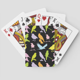 Jeu De Cartes Pastel Coloured Variété d'oiseaux Motif