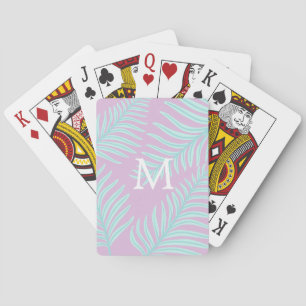 Jeu De Cartes Pastel tropical   Cartes de lecture Monogramme