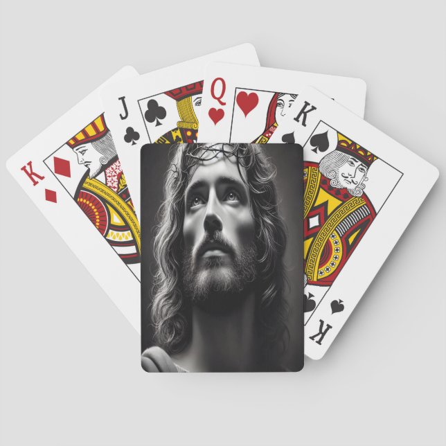Jeu De Cartes Pasteur divin Jésus avec un regard tendre (dos)
