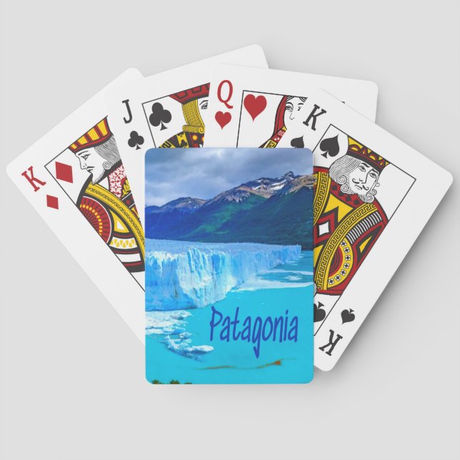 Jeu De Cartes Patagonie Amérique du Sud Glacier et montagnes (dos)