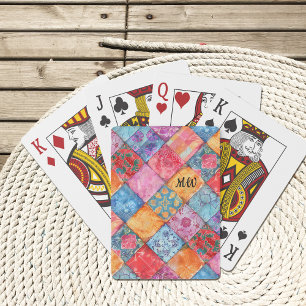 Jeu De Cartes Patchwork floral Impression Cartes de lecture