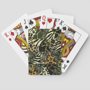Jeu De Cartes Patchwork Safari : Poster de animal aquarelle.