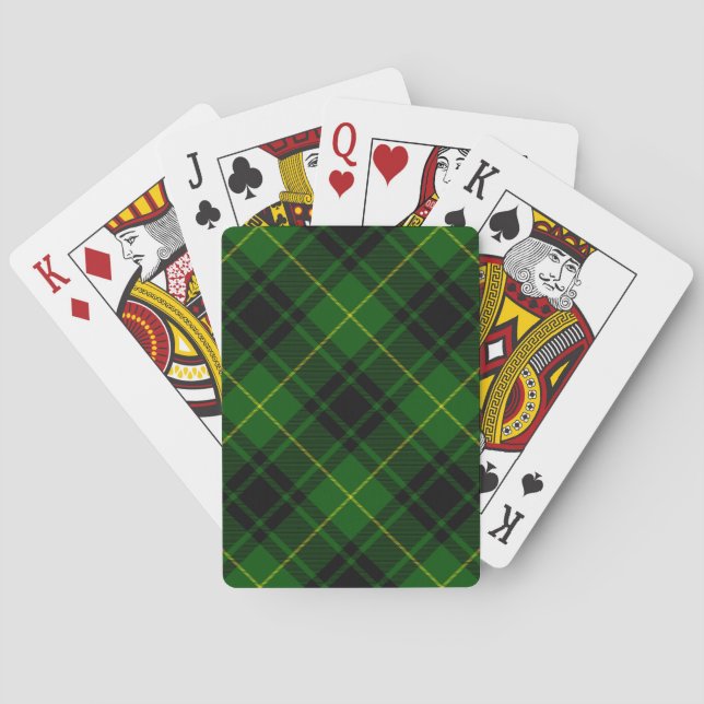 Jeu De Cartes Pâte verte de tartan MacArthur (dos)