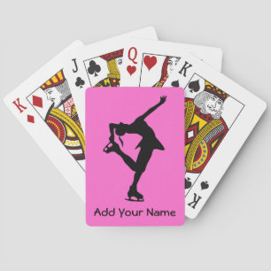Jeu De Cartes Patineur artistique rose personnalisé Jouer des ca