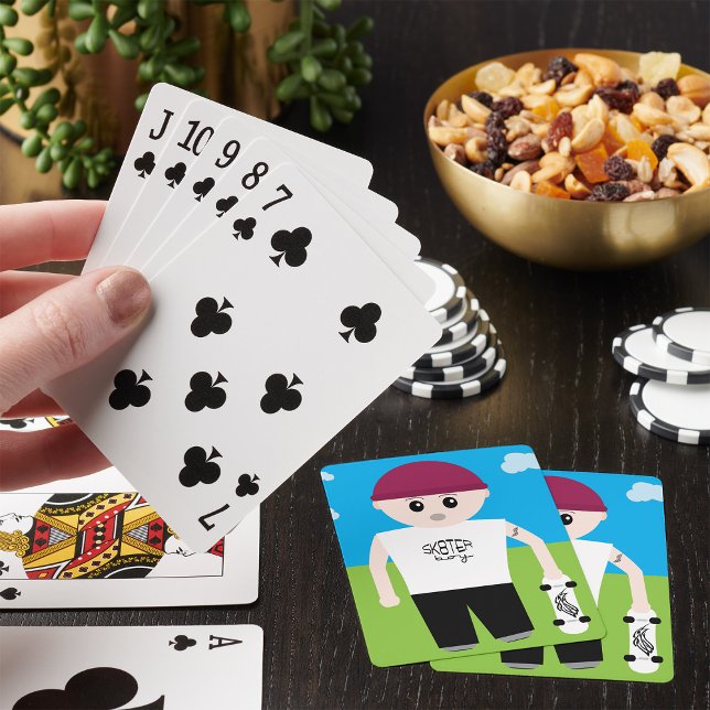 Jeu De Cartes Patineur Garçon Jouer Cartes (Créateur téléchargé)