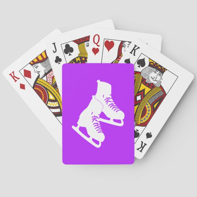 Jeu De Cartes Patins à glace Jouer aux cartes violet (dos)