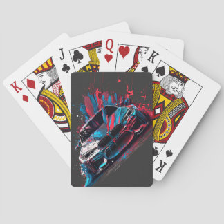 Jeu De Cartes Patriotique Peinture Splatter BMW
