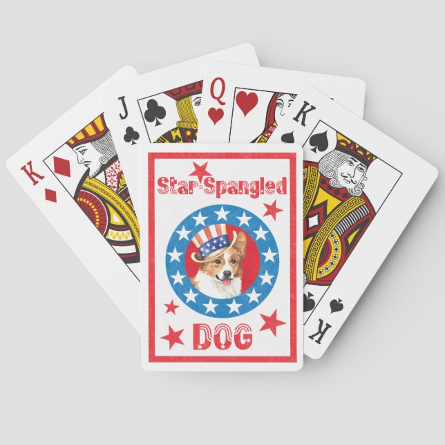 Jeu De Cartes Patriotique Pembroke Welsh Corgi (dos)