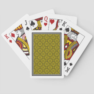 Jeu De Cartes Pattern de Medieval Yellow