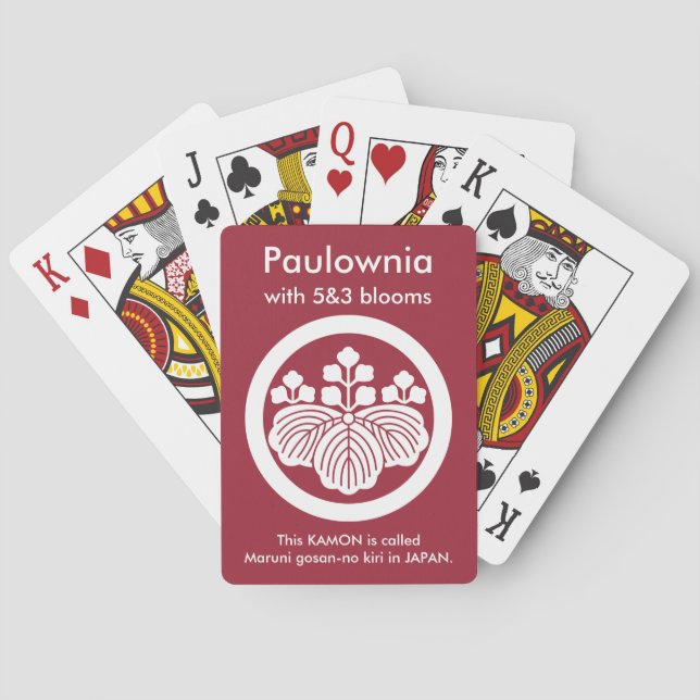 Jeu De Cartes Paulownia with 5&3 blooms in circle (dos)