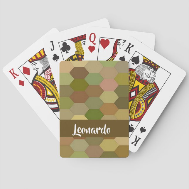 Jeu De Cartes pavé hexagone Brown (dos)