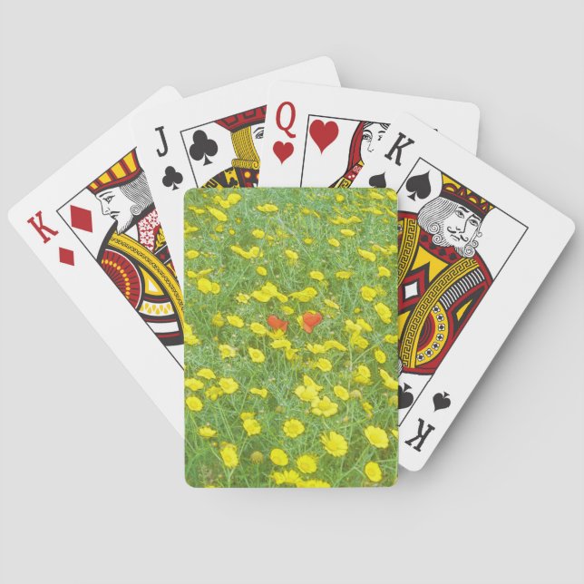 Jeu De Cartes Pavot aquarelle (dos)