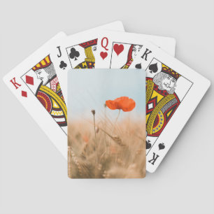 Jeu De Cartes Pavots et orge rouges d'or