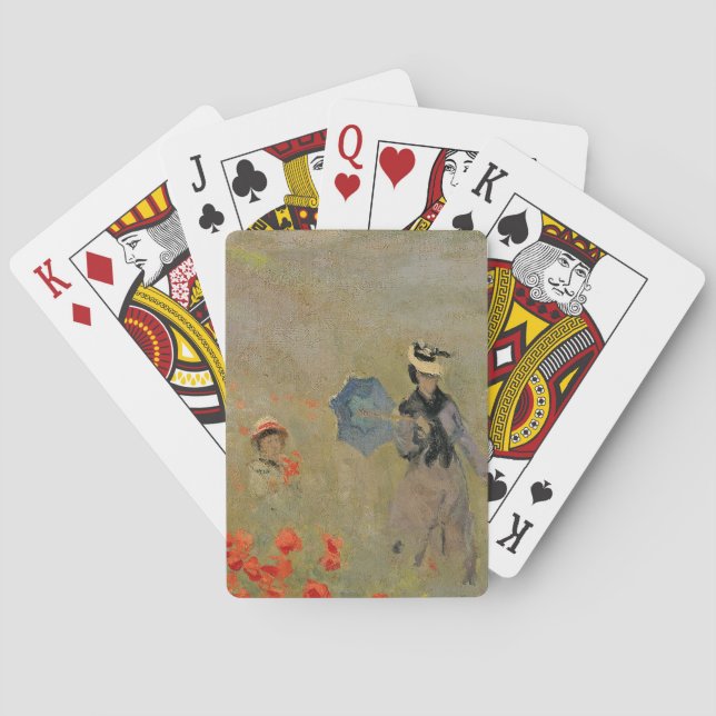 Jeu De Cartes Pavots sauvages de Claude Monet |, près (dos)