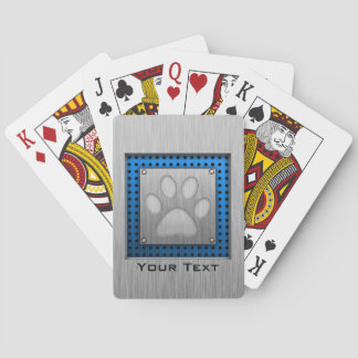 Jeu De Cartes Paw Print; Metal-look
