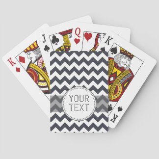 Jeu De Cartes Paynes Chevron gris avec le texte fait sur
