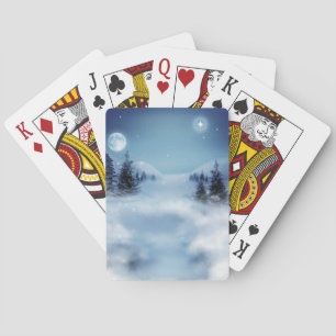 Jeu De Cartes Pays des merveilles hivernal la nuit