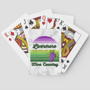 Jeu De Cartes Pays du vin de Livermore Raisins rayures violettes