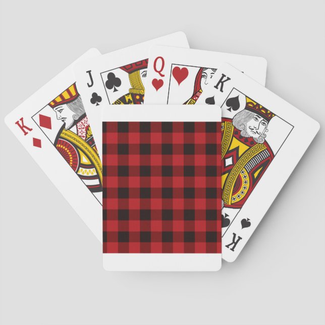 Jeu De Cartes Pays rouge et noir plaid (dos)